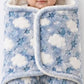 Blue Baby Hooded Swaddle Wrap Blanet Cloud Print