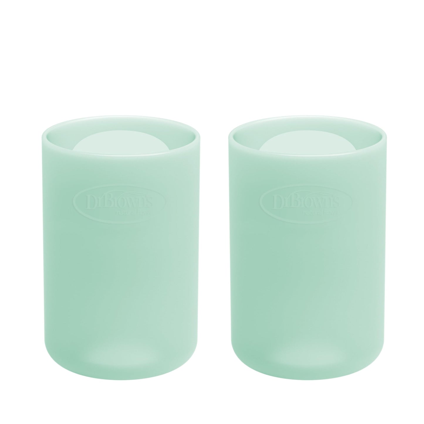Dr. Browns Options+ Narrow Glass Bottle Sleeves, 100% Silicone, Mint, BPA-Free, 4 oz, 2-Pack