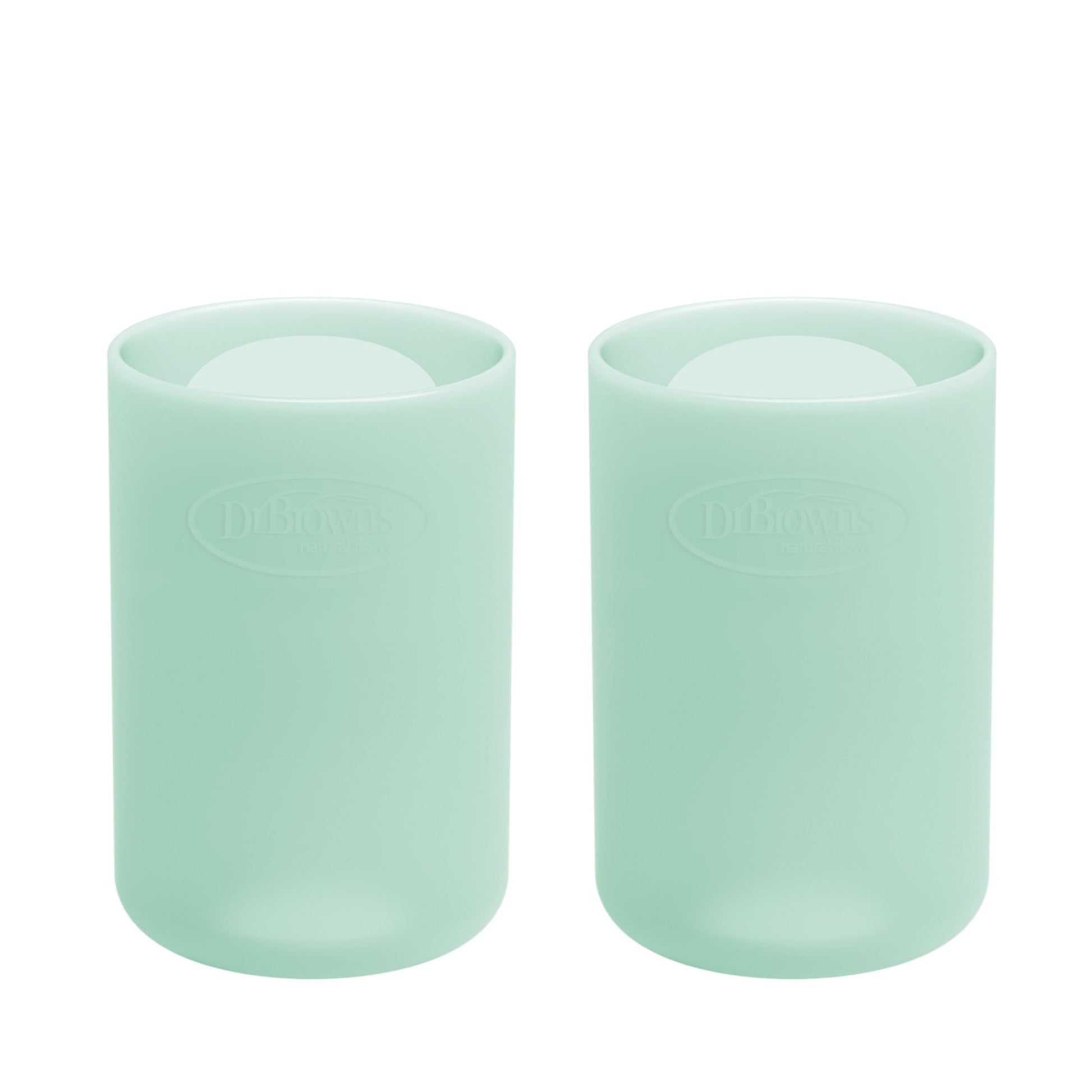 Dr. Browns Options+ Narrow Glass Bottle Sleeves, 100% Silicone, Mint, BPA-Free, 4 oz, 2-Pack