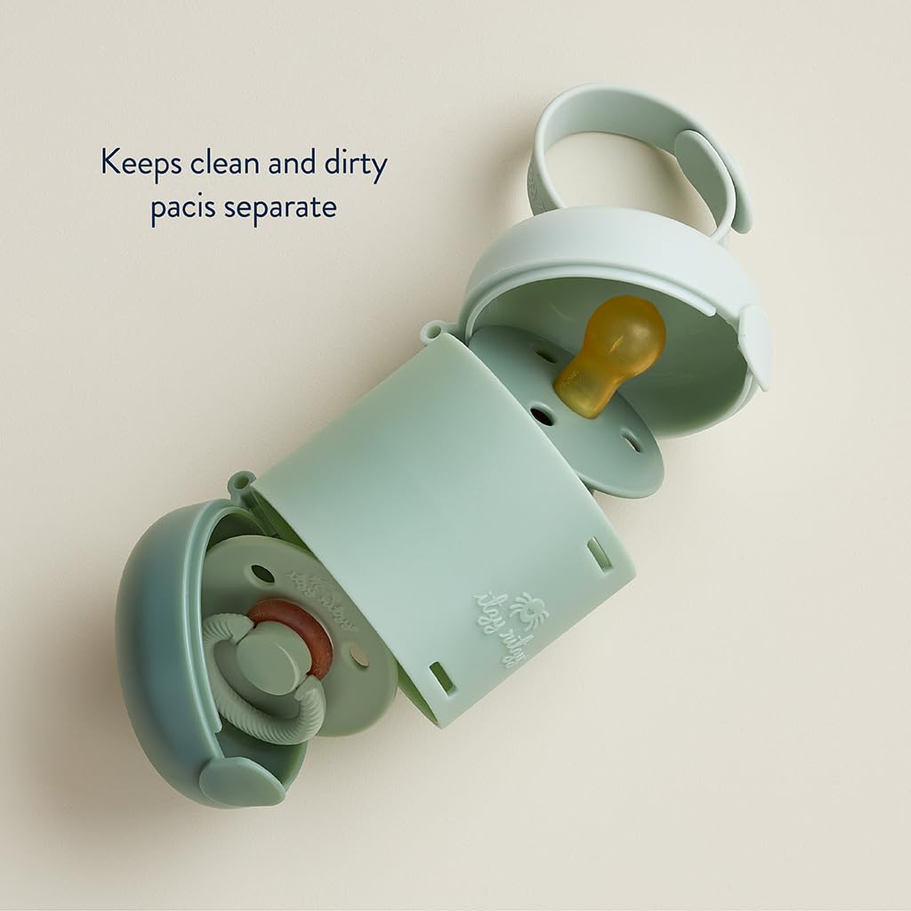 Itzy Ritzy Pacifier Holder - Dual-Sided Pacifier Case With Strap To Keep Clean & Dirty Pacifiers Separate, Paci Holder For Diape
