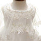 3Pcs Set Baby Girl Dress Christening Baptism Gowns Formal Dress (3 Months)