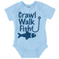 Brisco Brands Crawl Walk Fish Hook Outdoor Lover Baby Romper Boys Or Girls