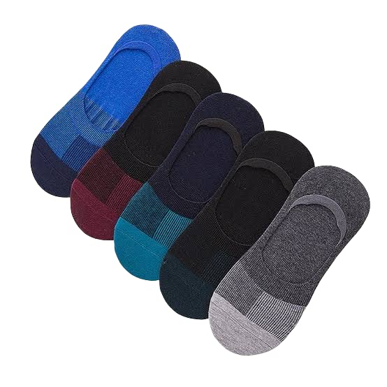 Ayushicreationa 6 Pair Men And Women Low Cut No Show Socks With NonSlip Grips Loafer Socks Random Design Multicolor