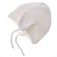 Baby Beanie Earflaps Hat - Infant Toddler Girls Boys Soft Warm Knit Hat Kids Winter Hat With Fleece Lining (White,L)