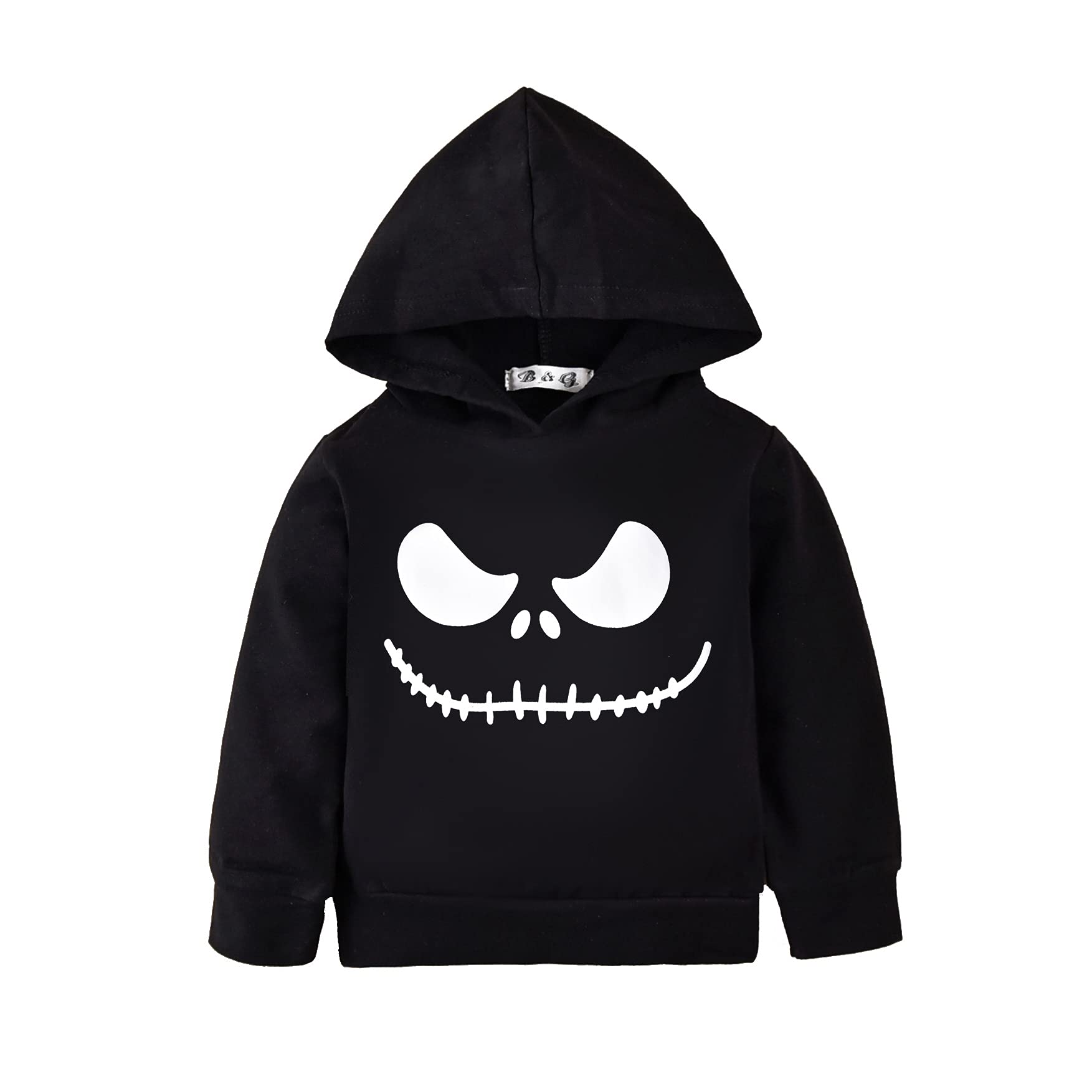 Aalizzwell Toddler Baby Boys Girls Nightmare Long Sleeve Hooded Shirt Pullover Hoodies For Halloween Before Christmas 3T
