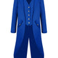 Renaissance Steampunk Tailcoat Halloween Costumes For Boys, Medieval Pirate Vampire Victorian Jacket Vintage Frock Coat Children
