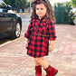 Furemos Toddler Boy Clothes Plaid Boys Long Sleeve Shirt Red Flannel Tops Boys Christmas Outfits(1-2T) Red
