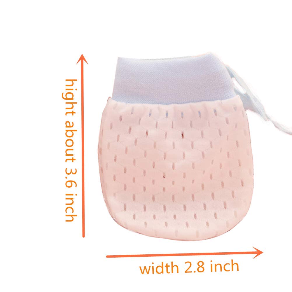 Adeimoo Baby Boy Girl No Scratch Silk Cotton Mittens Mesh Breathable Drawstring Gloves For Newborn Toddler Infants 8 Pack (Eyele