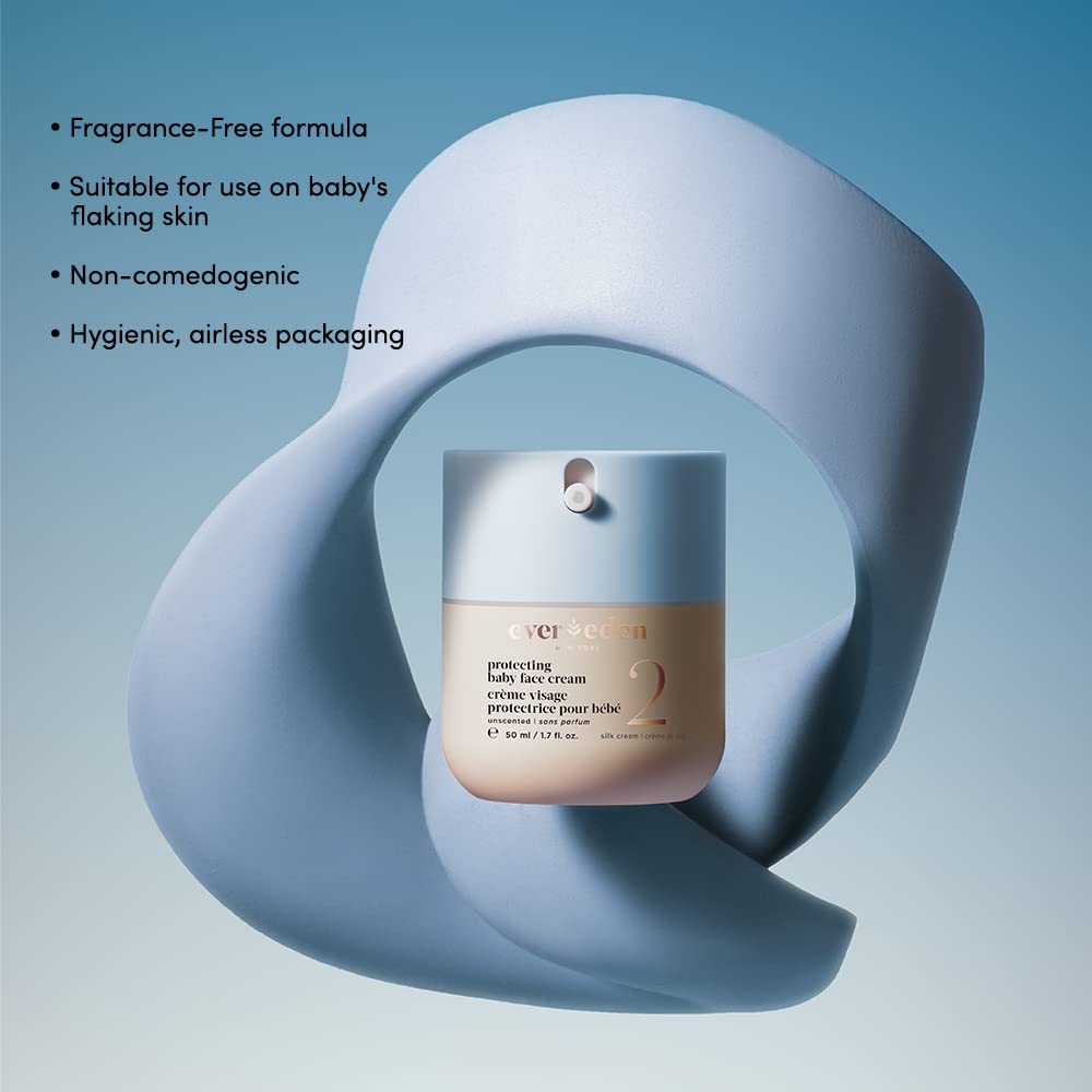 Evereden Protecting Baby Face Cream (1.7 Fl. Oz.): No.2 Silk Baby Cream - Nourishing Infant Face Moisturizer For Dry Skin & Temp