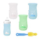 3 Pack Silicone Sleeves For Avent Natural Glass Baby Bottles, Shatter Proof Silicone Sleeve With Brush For Philips Avent Glass B