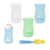 3 Pack Silicone Sleeves For Avent Natural Glass Baby Bottles, Shatter Proof Silicone Sleeve With Brush For Philips Avent Glass B