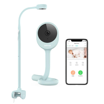 Netvue Peekababy Baby Camera Monitor, Wireless Baby Monitor With Camera & Audio, 4-In-1 Crib Mount, Smart App, Sleep Analysis &