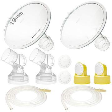 Nenesupply Pump Parts with 19mm Flanges Compatible with Medela Pump in Style Parts Accessories Breast Pump Not Original Medela P