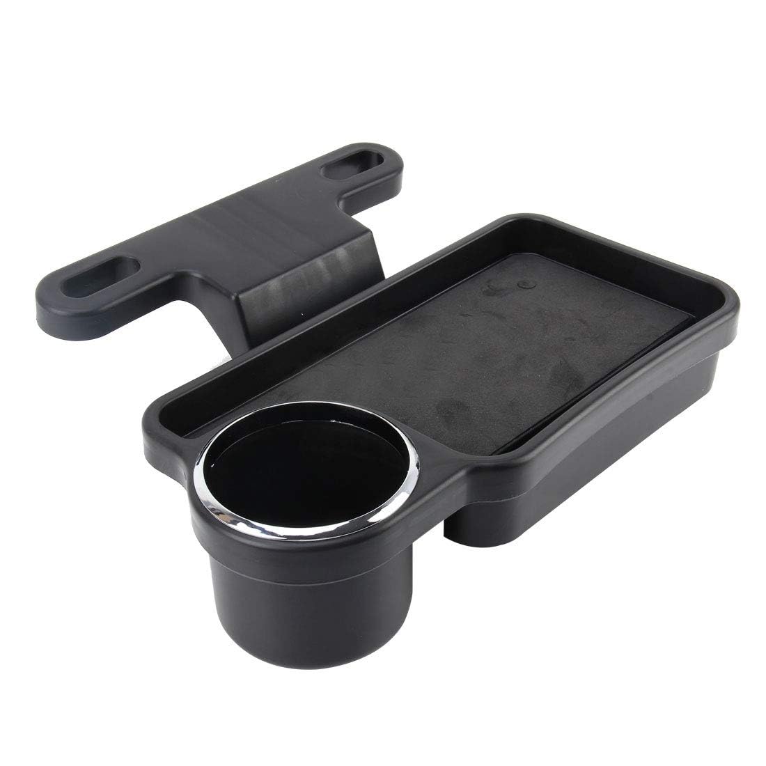 Oshotto (FT04) Foldable Car Auto Headrest Rear Back Seat Table Drink Food Cup Tray Holder Compatible with BMW 3GT  Black