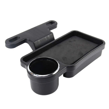 Furret Car Cup Holder Tray Phone Mount Back Seat Organizer 90Degree Foldable Storage Dining Table Interior Black