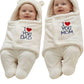 NAMAN Single Hooded Baby Blanket for Mild Winter Microfiber Baby || Age 06 Monts Babies Pack of 2 (White)