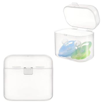 Accmor Pacifier Case, Pacifier Container Can Storage 2 Pacifiers, Baby Pacifier Holder Case For Travel, Bpa Free,Transparent,2 P