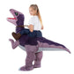 Hsctek Inflatable Dinosaur Costume Kids For Boys Girls, Blow Up Riding Velociraptor Costume Children, Ride On Dinosaur Halloween