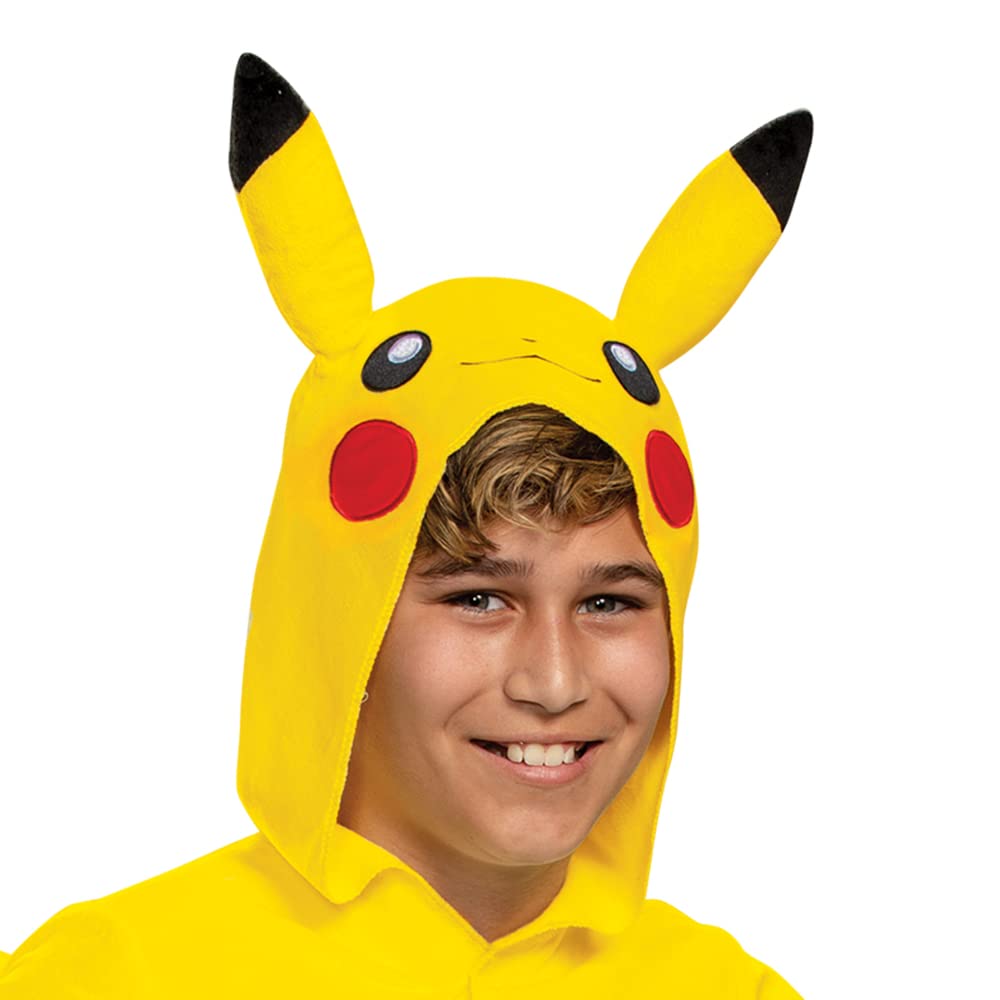 Disguise Pikachu Costume For Kids, Official Pokemon Costume Hooded Jumpsuit, Child Size Medium (7-8)