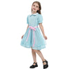 Cr Rolecos The Grady Twins Costume For Kids Girls Blue Creepy Sister Scary Doll Dress Halloween Party A150