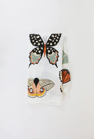 Clementine Kids Muslin Infant Swaddles (Butterfly Collector)