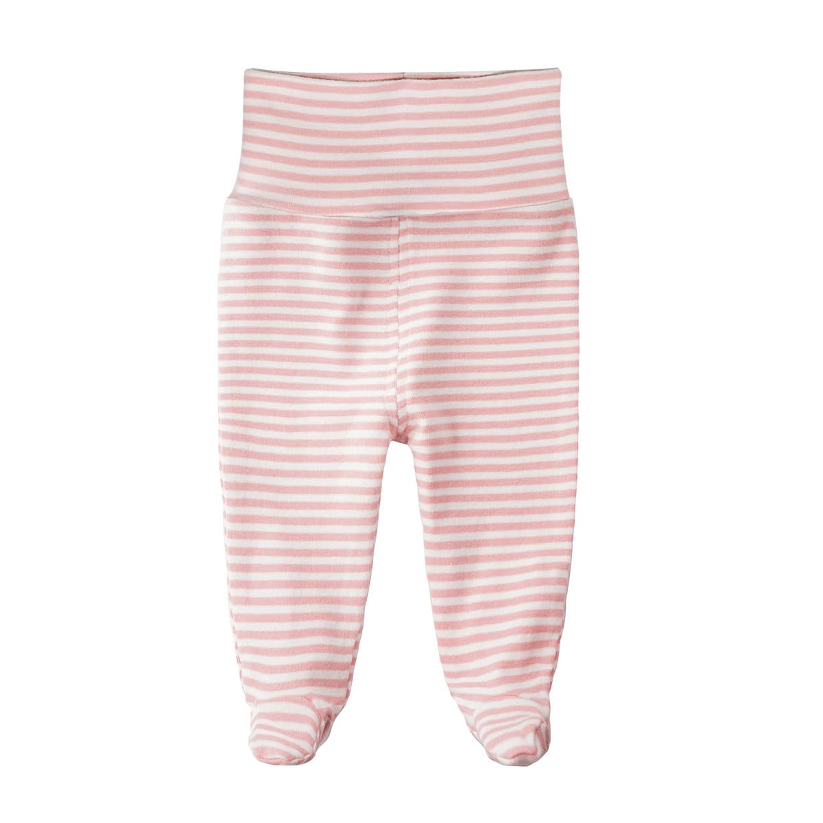 Teach Leanbh Infant Baby 3 Pack Footed Pants Cotton High Waist Casual Leggings (6 Months, C)