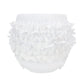 Durio Baby Bloomers For Toddler Girls Ruffle Diaper Covers For Girls Cute Cotton Baby Girl Shorts White 0-6 Months