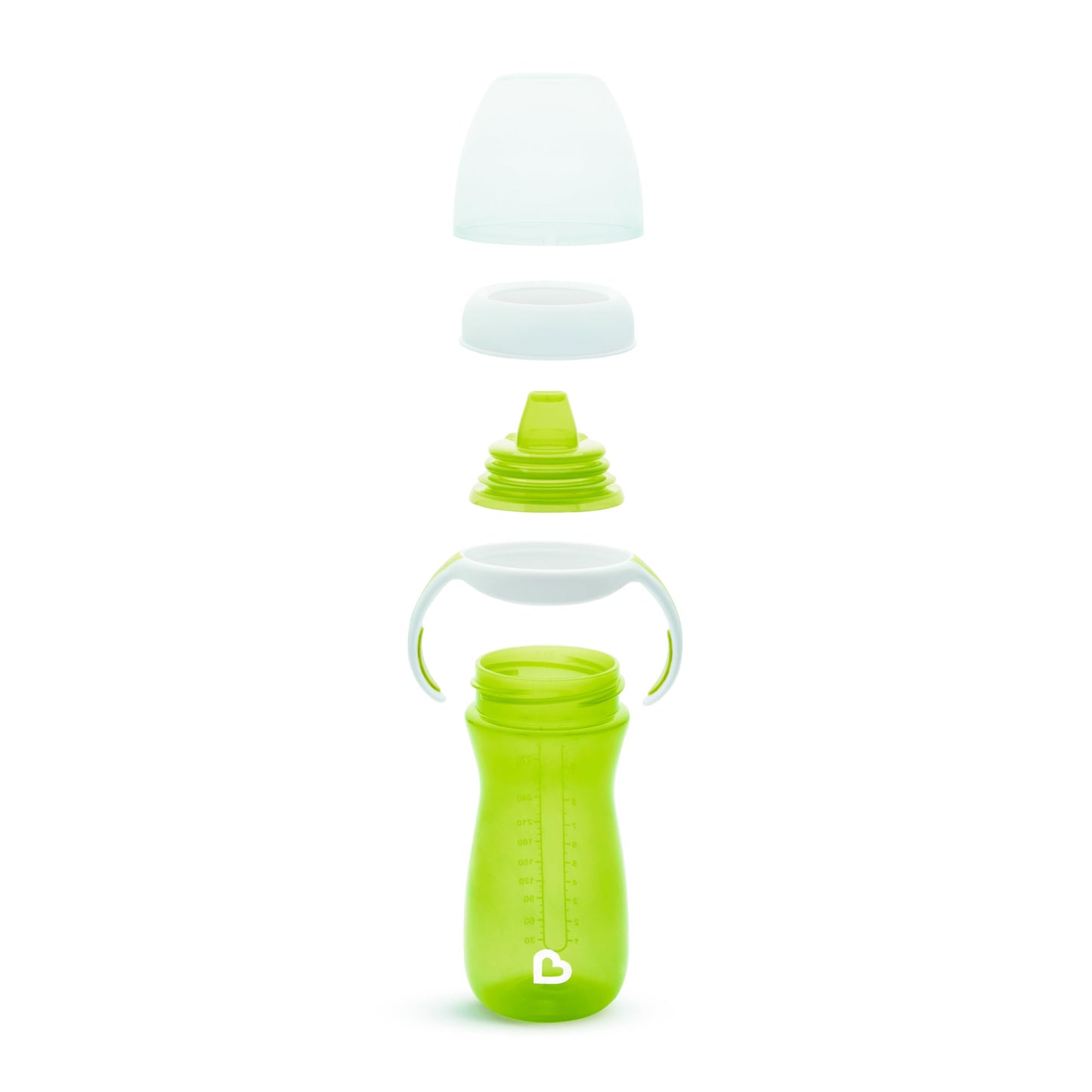 Munchkin Gentle Transition Sippy Cup With Trainer Handles, 10 Ounce, 2 Pack, Blue/Green