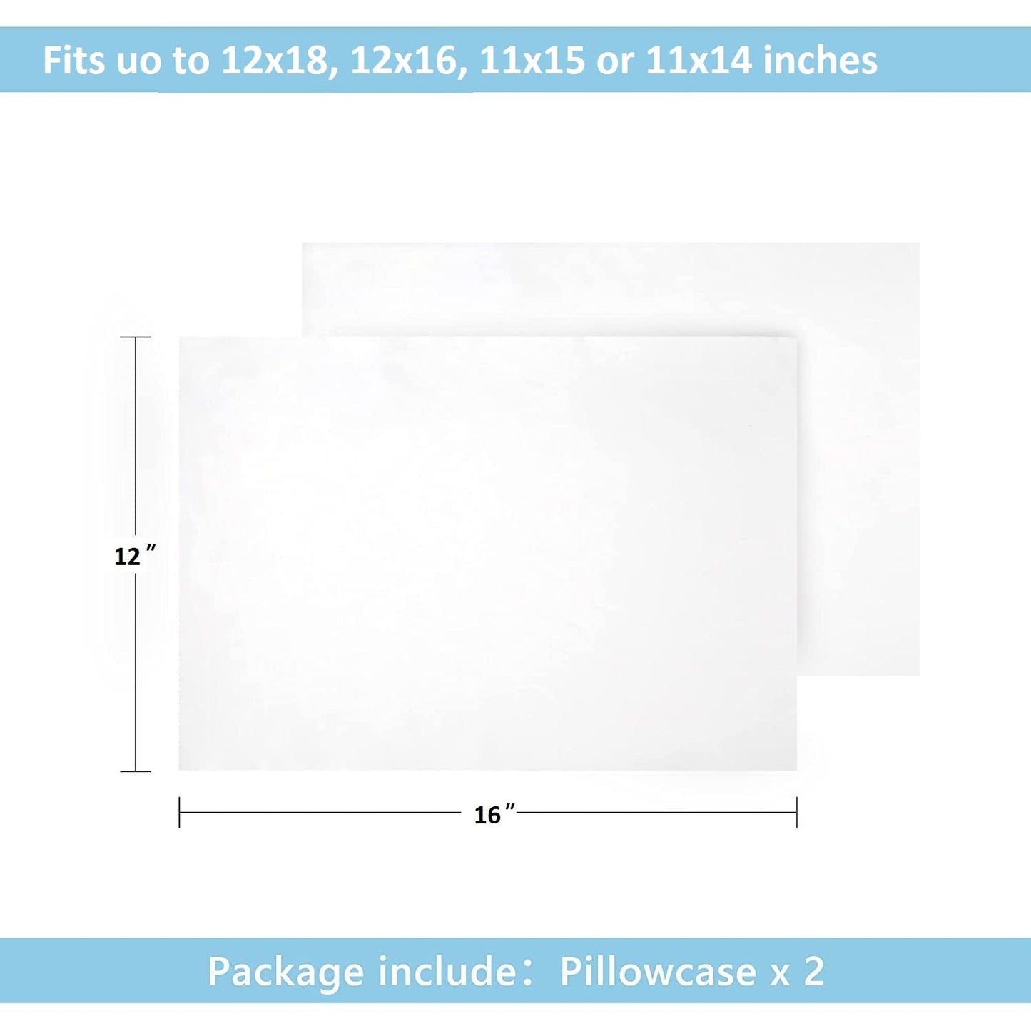 Travel Size Pillow Cases 12X16 Set Of 2 Soft 500 Thread Count Kinderfluff Pillow Cover 100% Egyptian Cotton Zipper Closure Toddl