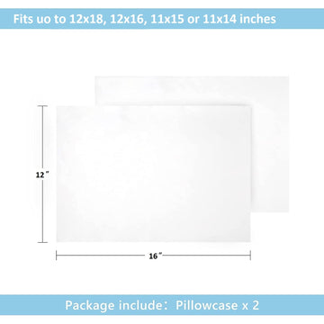 Travel Size Pillow Cases 12X16 Set Of 2 Soft 500 Thread Count Kinderfluff Pillow Cover 100% Egyptian Cotton Zipper Closure Toddl