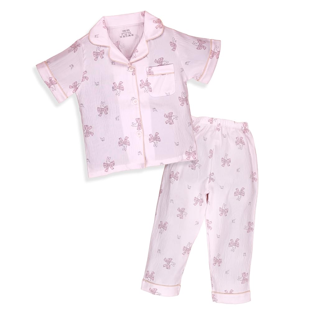 Little Surprise Box, Pink Rabbit Bow Kids Nightsuit34Y