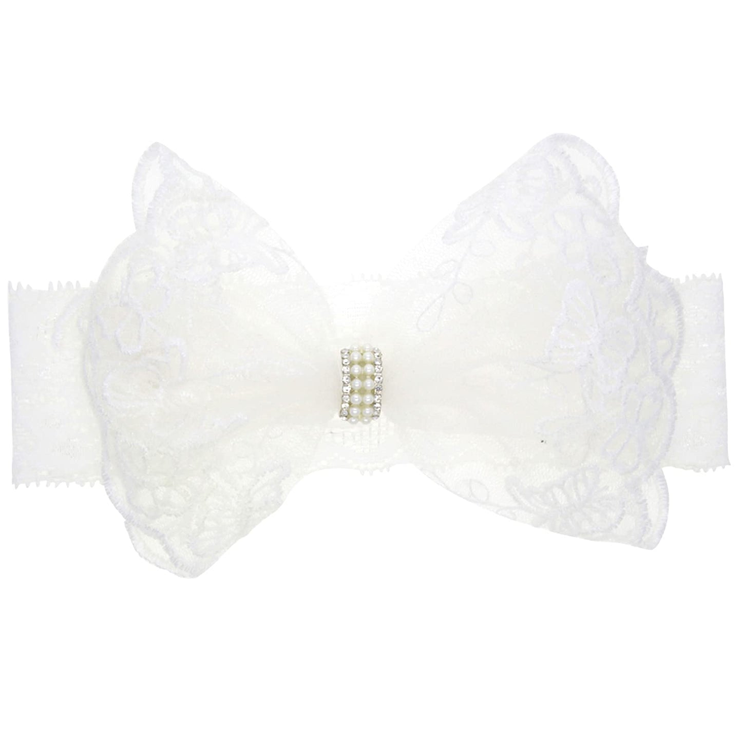 Xansema Baby Girl Lace Headband Elastic Bowknot Newborn Infant Toddlers Hairband Hair Accessories