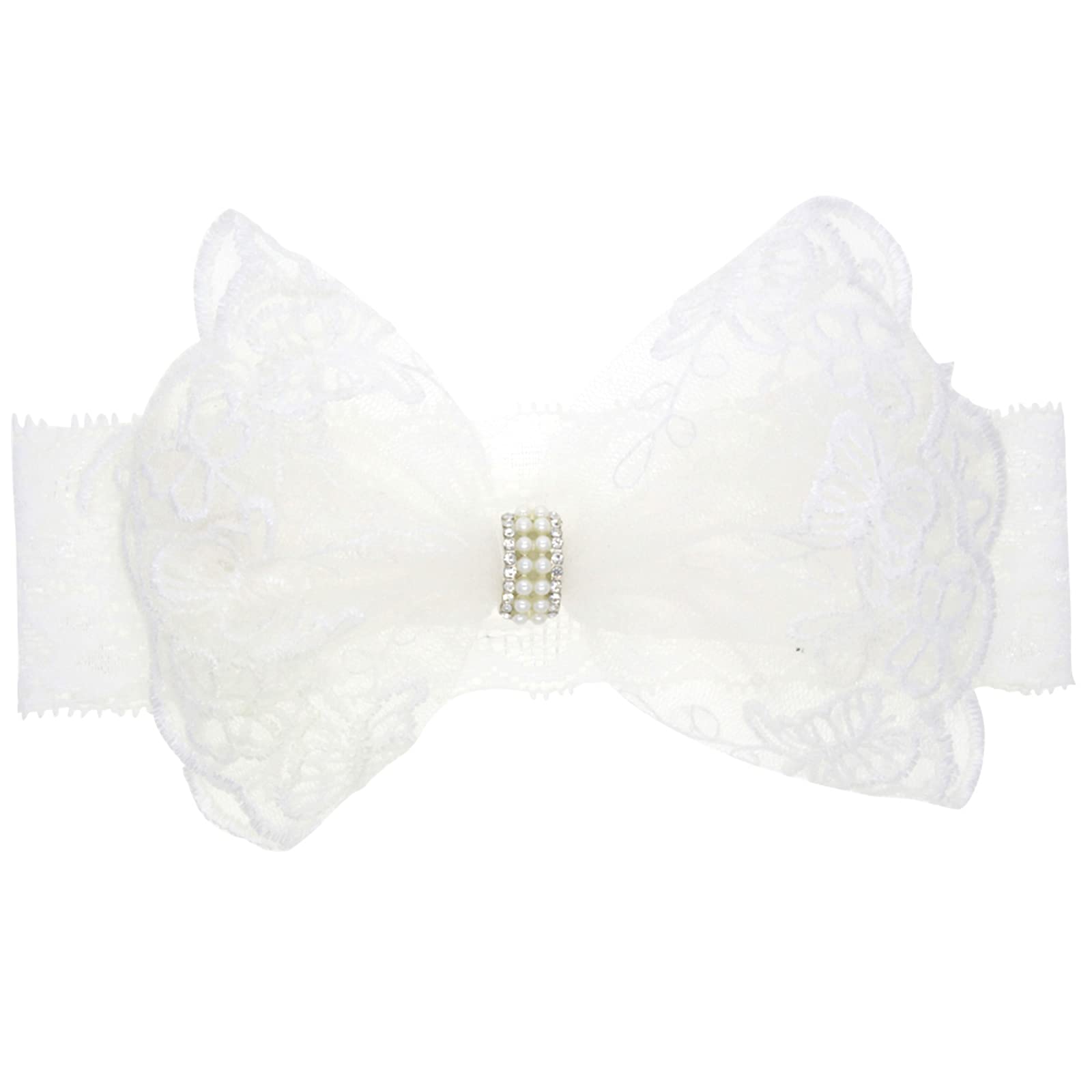 Xansema Baby Girl Lace Headband Elastic Bowknot Newborn Infant Toddlers Hairband Hair Accessories