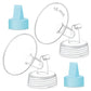 Maymom Pump Part Compatible with Spectra Ameda Luna Pumps, Inc Wide Mouth 16mm Flange Blue Duckbill Valve; Not Original Spectra 