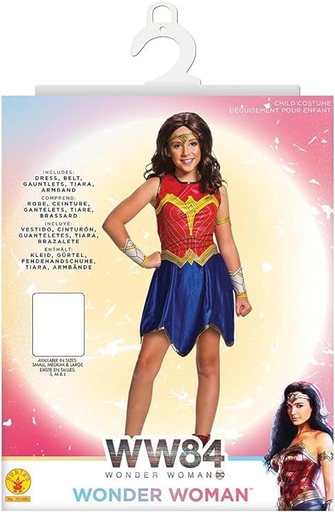 Rubie'S Girl'S Dc Comics Ww84 Wonder Woman Costume, Medium