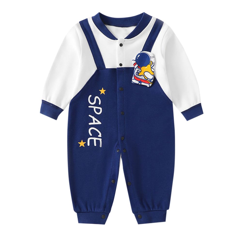 Hopscotch Baby Boys Cotton Footies & Bodysuits In Blue Color For Ages (912 Months)
