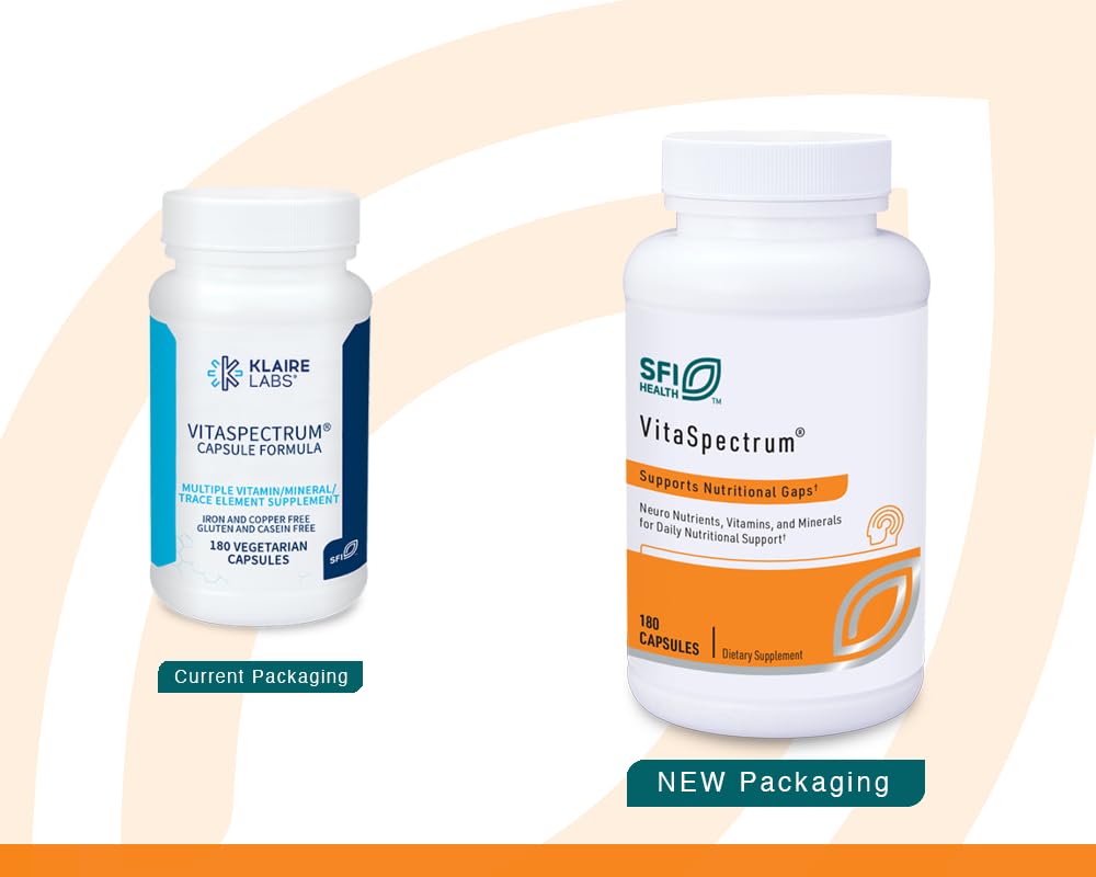 Klaire Labs Vitaspectrum Capsules - Multivitamin & Multimineral For Kids With 28 Essential Nutrients Including Folate, B12, B6,