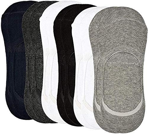 Ivaza MenS And WomenS Anti Slip Cotton Loafer Socks No Show Socks Plain Colours Pack Of 3 Multi Color