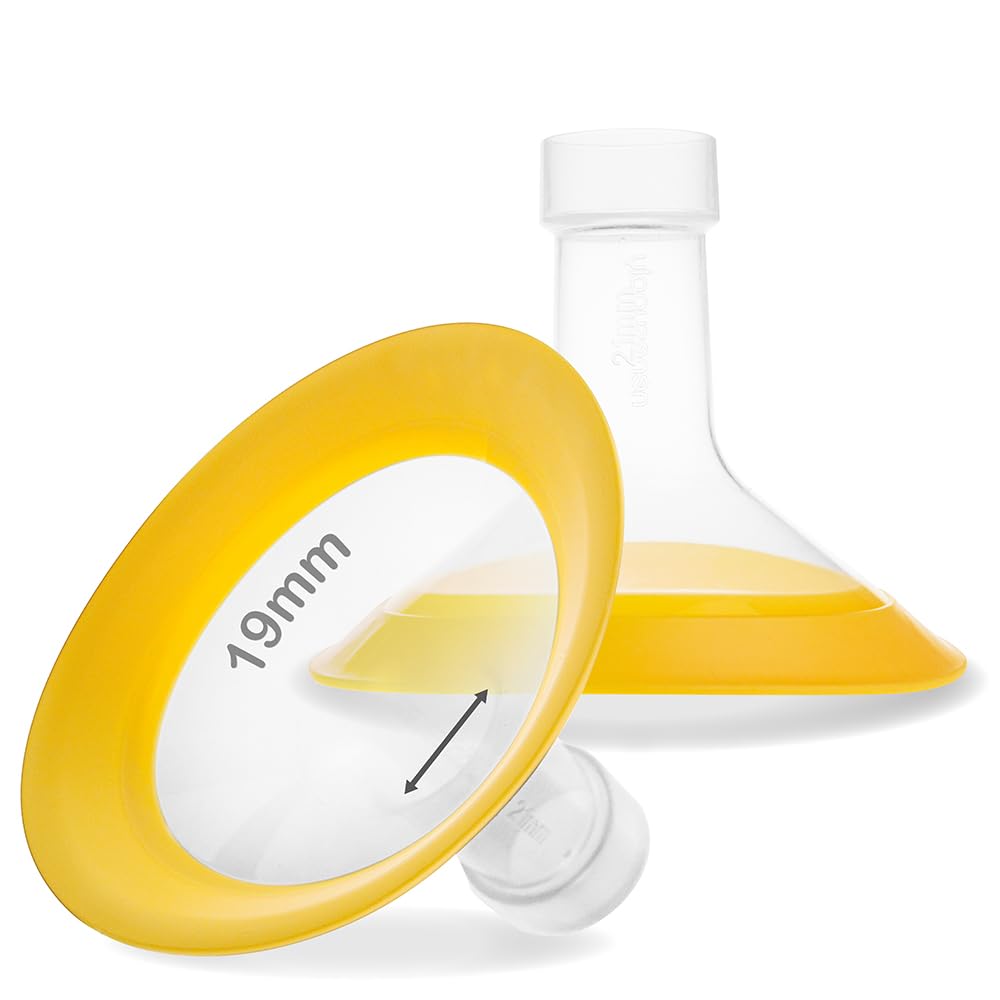 Nenesupply 19Mm Oval Flanges Compatible With Medela Breast Pump Parts Replace 19Mm Medela Flange Accessories. Work With Pump In