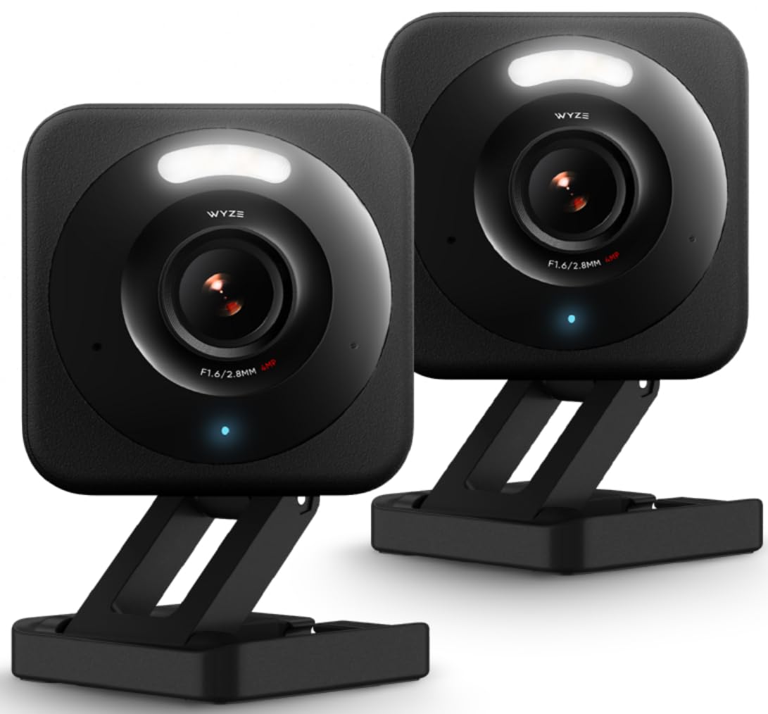 Wyze Cam V4, 2.5K Hd Wifi Smart Home Security Camera, Indoor/Outdoor, Pet/Baby Monitor, Motion Activated Spotlight/Siren, Color