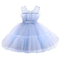 Flower Baby Girl Lace Dress Toddler Tulle Sleeveless Bow Princess Party Wedding Pageant Bridesmaid (Blue042.6-12 Months)