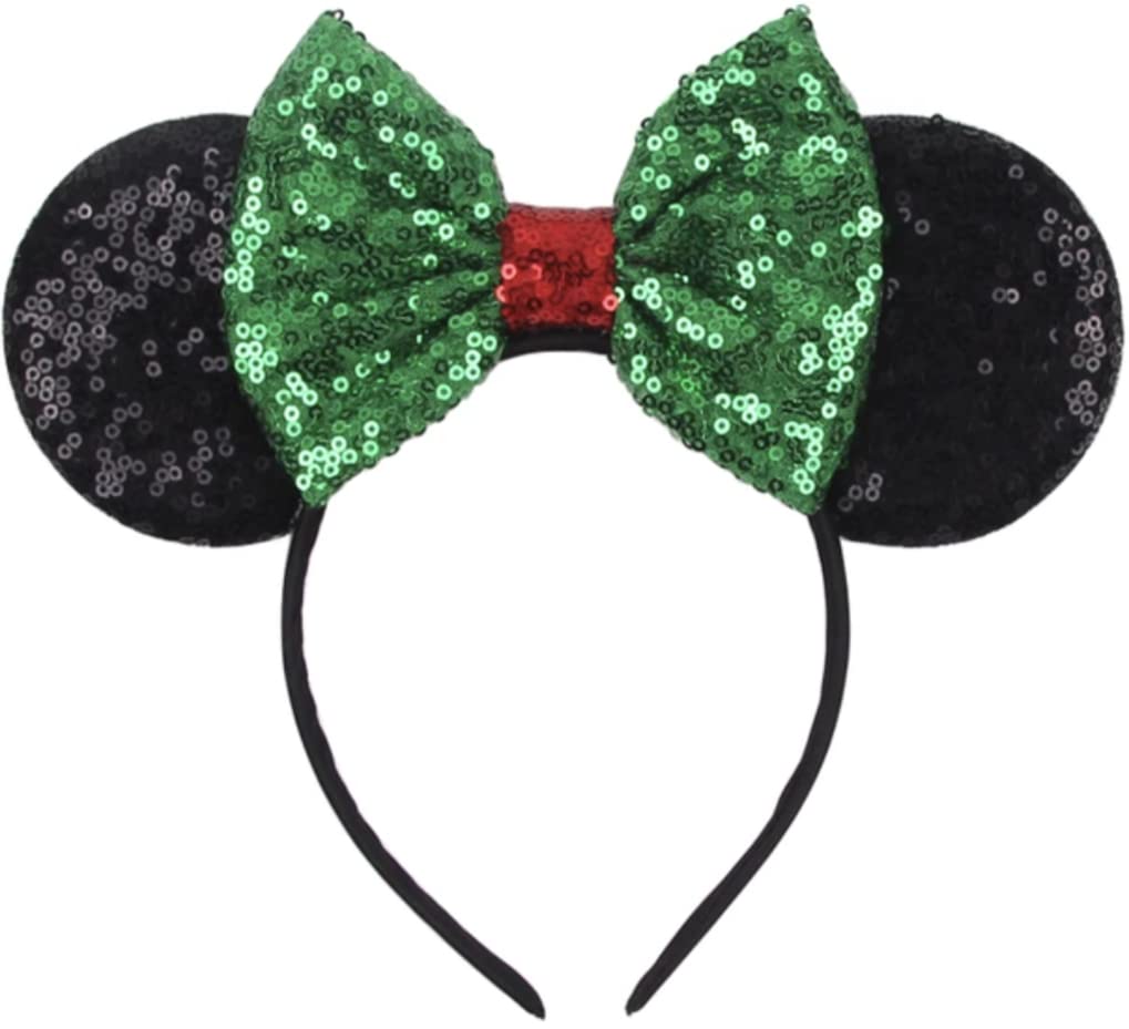 Clgift Christmas Mickey Ears, Christmas Minnie Ears, Xmas Mickey Ears, Christmas, Holiday Ears, Mouse Ears,