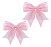 3.5 Inch Satin Hair Bow Hair Clips for Little Girls Baby Toddler Women Kids Bowknot Hair Clip Hairpin Barrettes 2 Pack TSFJ81 (P