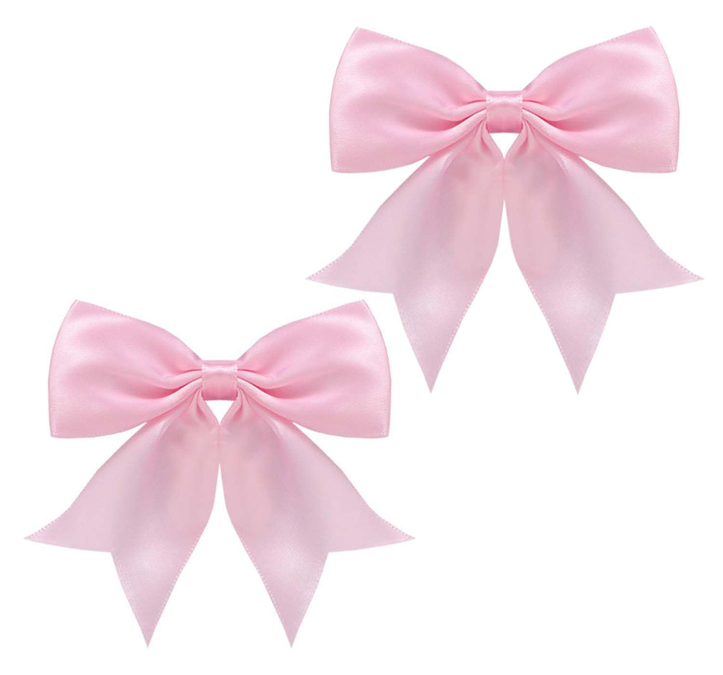 3.5 Inch Satin Hair Bow Hair Clips for Little Girls Baby Toddler Women Kids Bowknot Hair Clip Hairpin Barrettes 2 Pack TSFJ81 (P