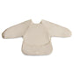mushie Long Sleeve Baby Bib | Mess Free & Waterproof Fabric for Toddlers | Adjustable Fit for Ages 6-24 Months (Fog)