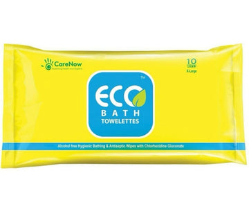 ECO bath Towelettes XLarge Pillow Pack  6 packs X 10 wipes = 60 wipes.