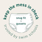 I Play. By Green Sprouts Reusable, Eco Snap Ruffled Swim Diaper With Gussets, Upf 50, 12 Mo, White Zinnia, Patented Design, Stan