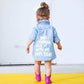 Toddler Long Sleeve Shirt Baby Boy Girl Plaid Top For Toddler Spring Winter Coat For Kid (White Letters, 6-7 T)