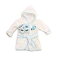 Spasilk 100% Cotton Hooded Terry Bathrobe With Booties, Blue Plane, One Size