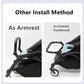 Stroller Bumper Bar Adjustable Angle Replacement Armrest Detachable Stroller Bar Handlebar Crossbar Stroller Accessory Dual-Mode
